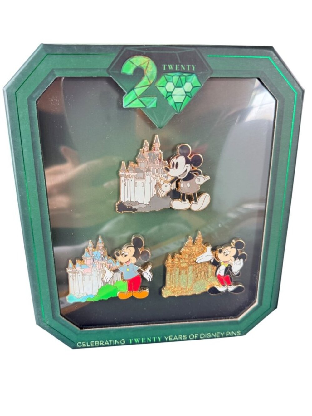 Disney Pins 20th Anniversary Jumbo Set Through The Years Mickey LE 1500 Boxed
